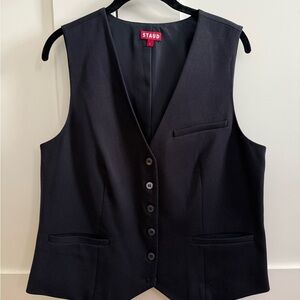 STAUD Elegant Black Vest